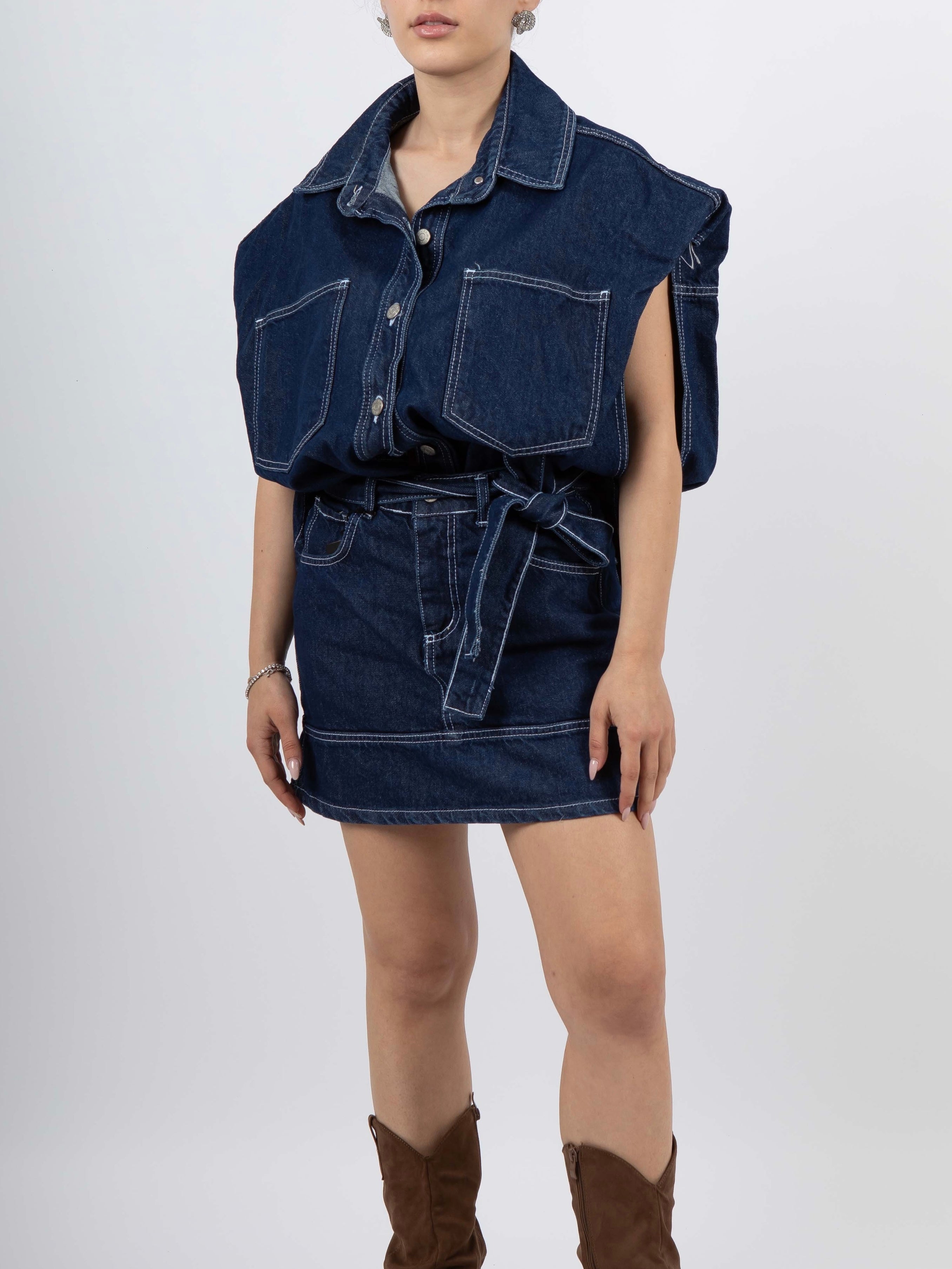 Coordinato denim scuro