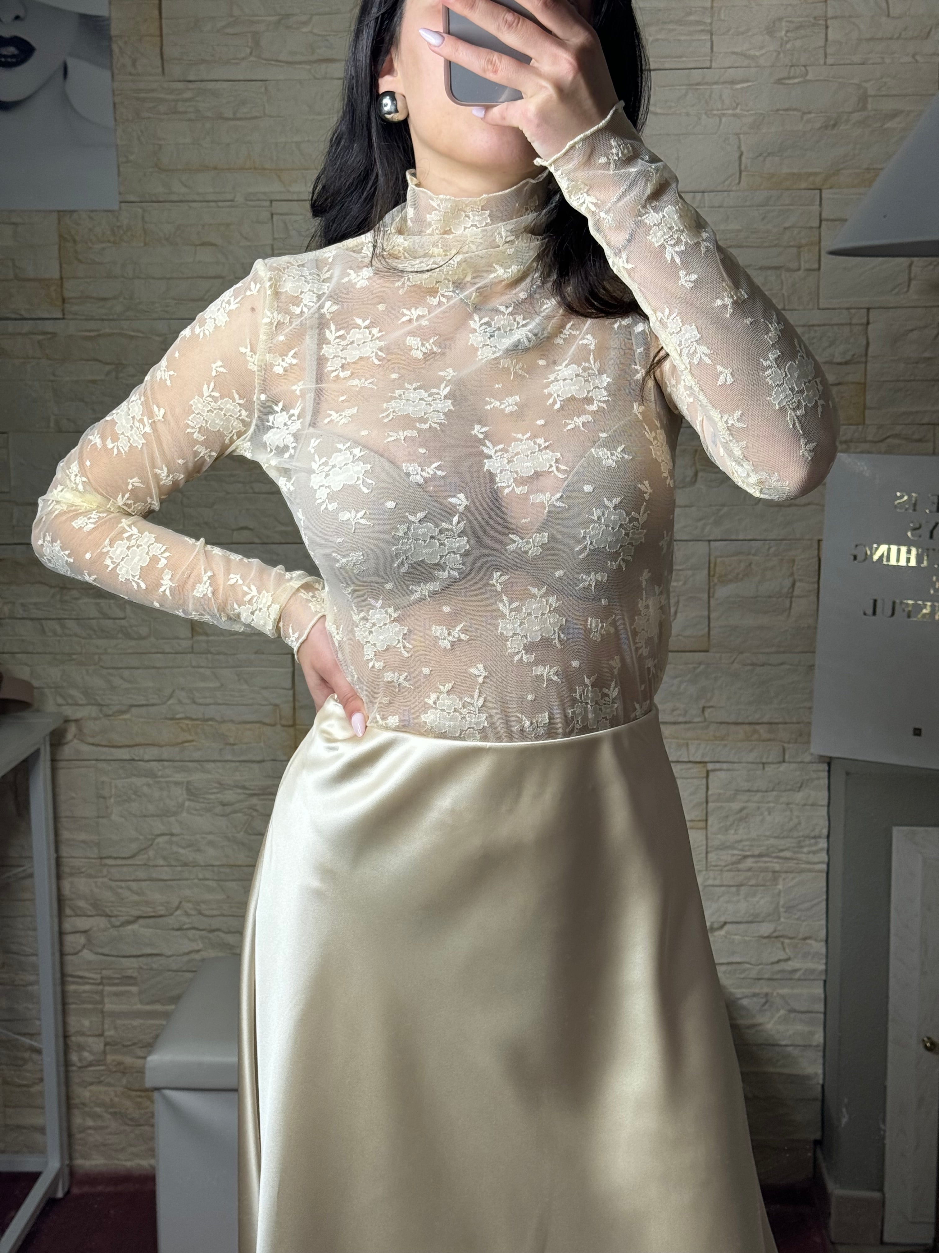 Maglia Pizzo Panna