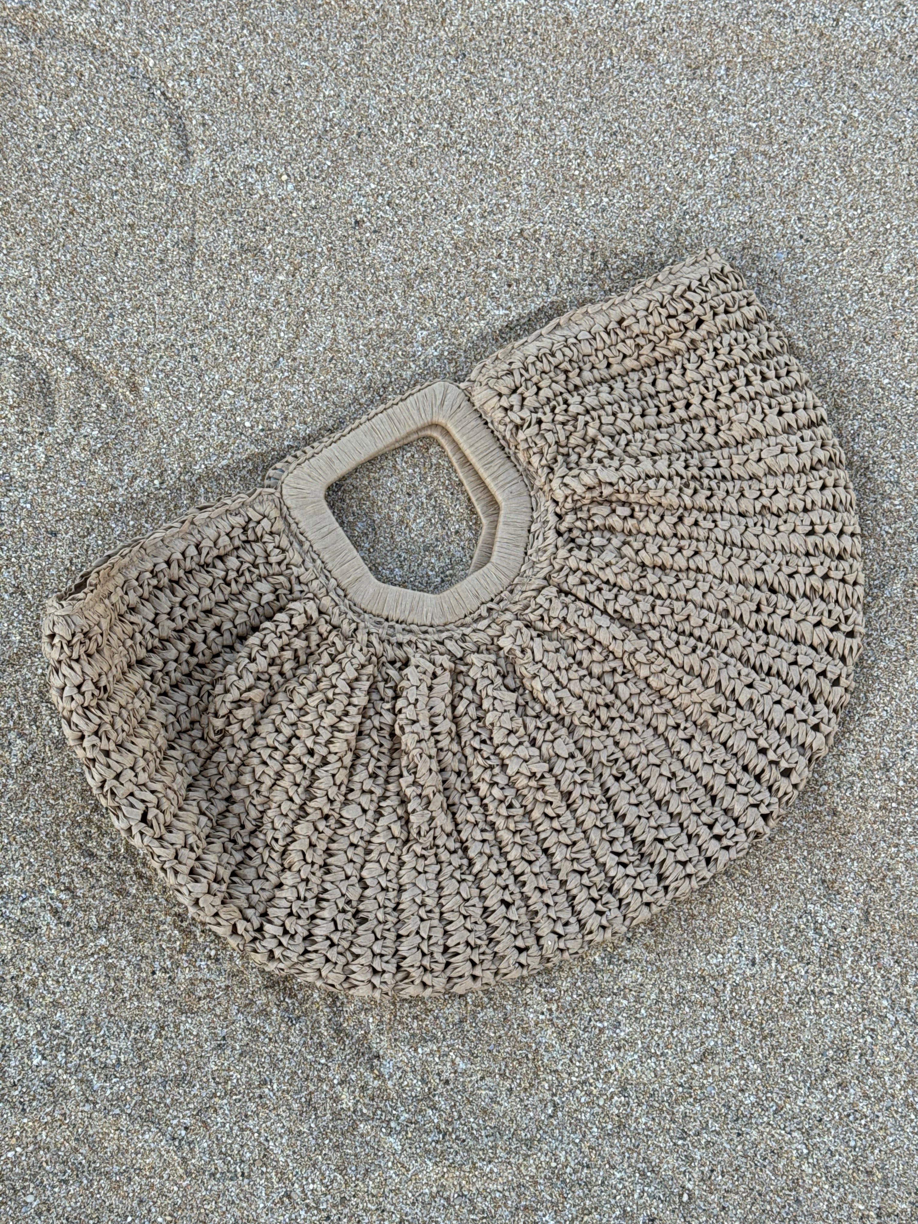 Borsa Mezza Luna con Manici Rigidi