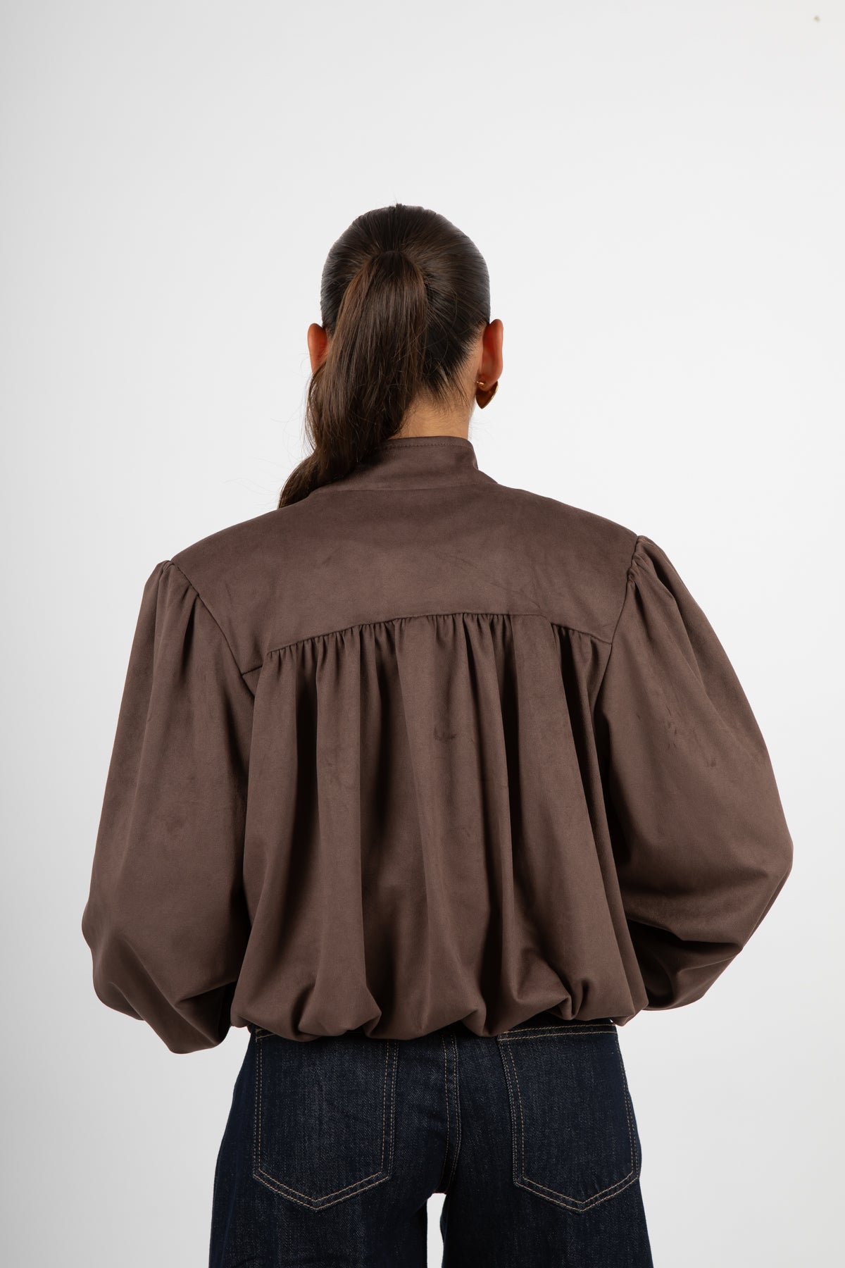 Giacca autunnale scamosciata