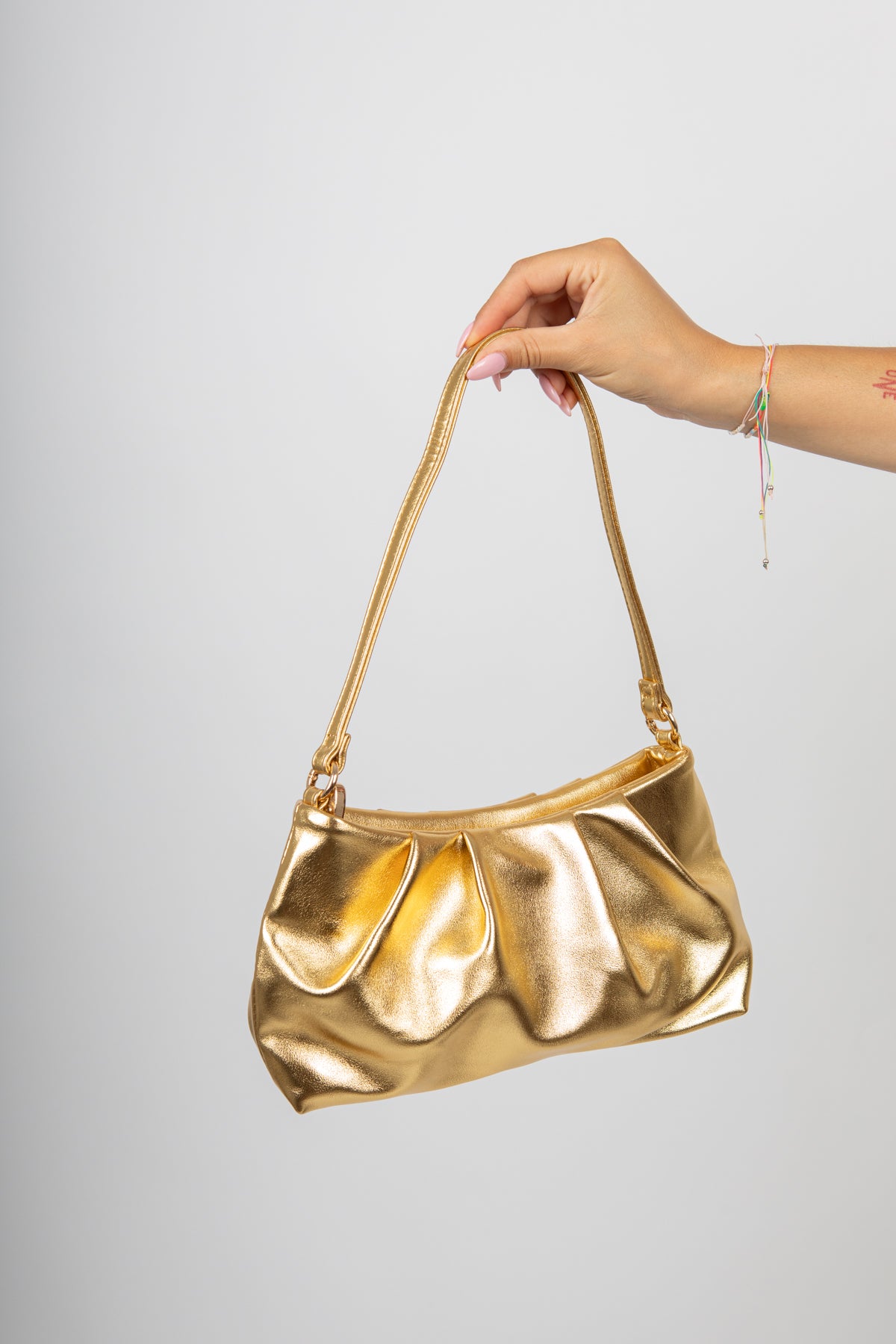 Borsa a Spalla Oro Metallizzata