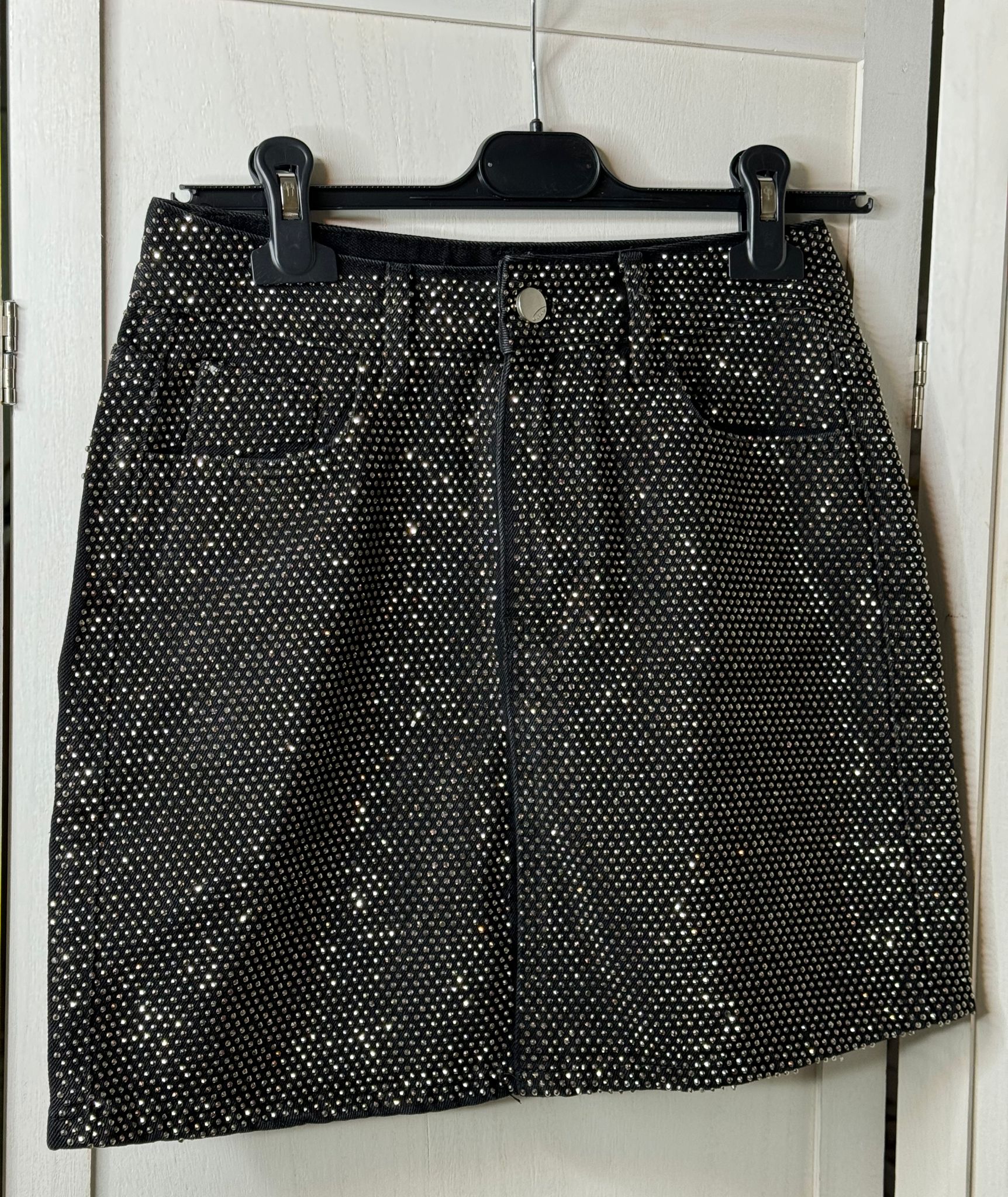 Gonna in denim Glitter