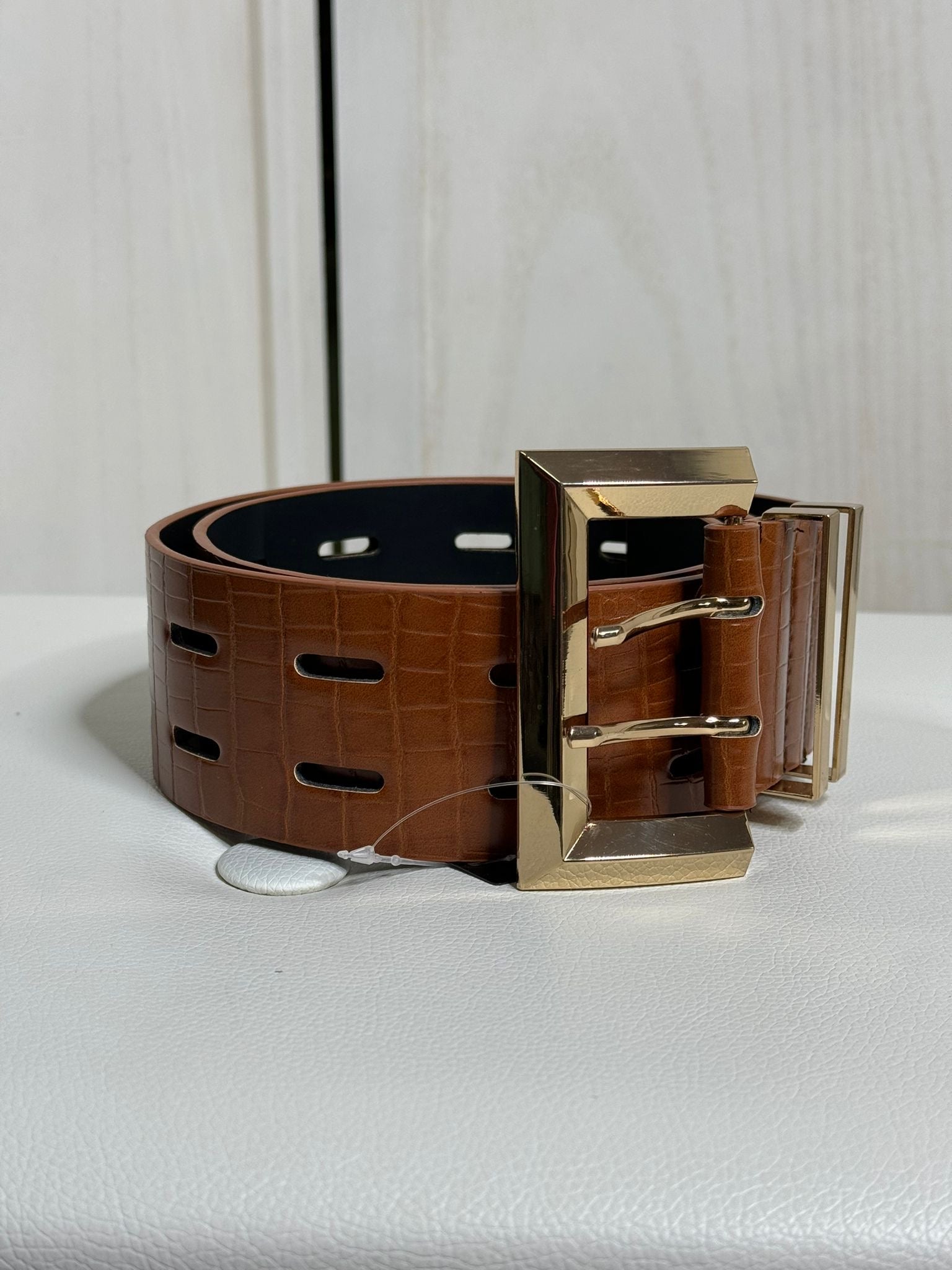 Cintura marrone e oro