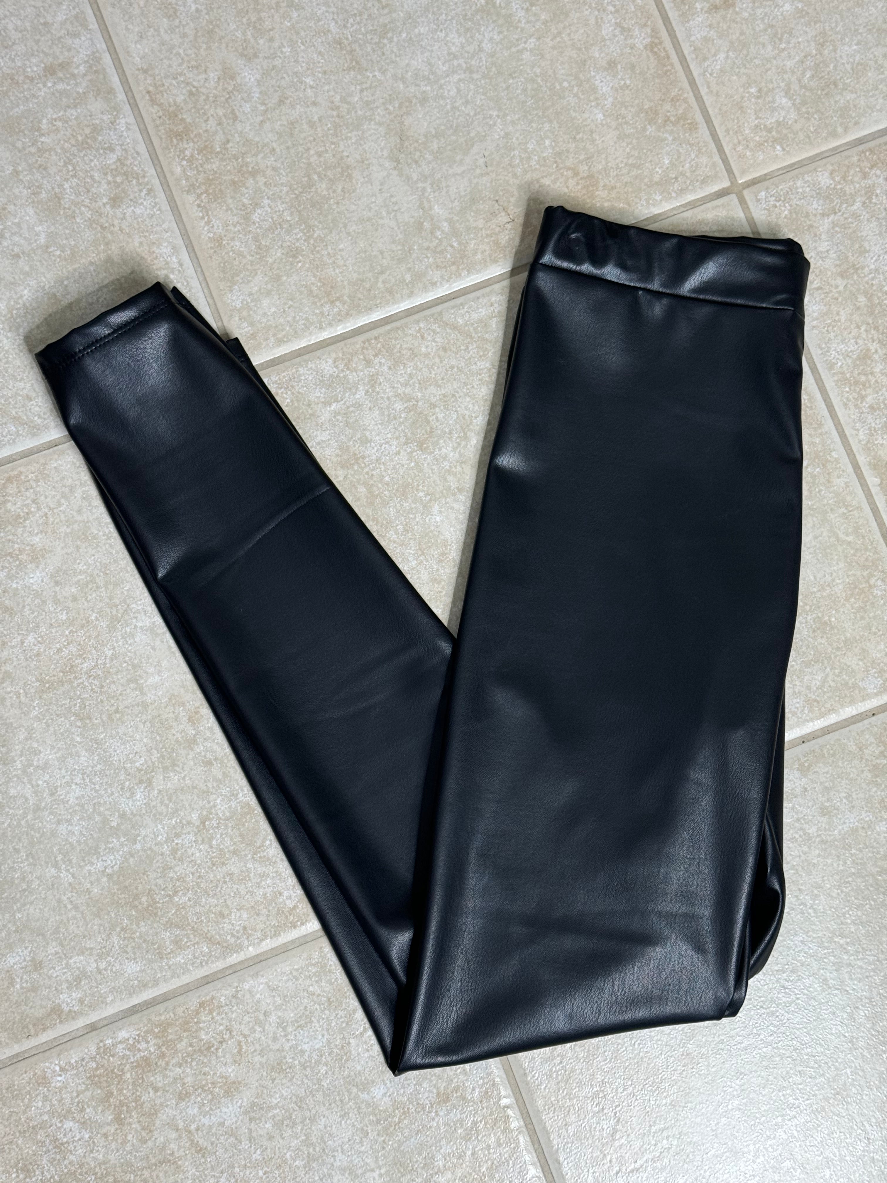 Leggins in ecopelle neri