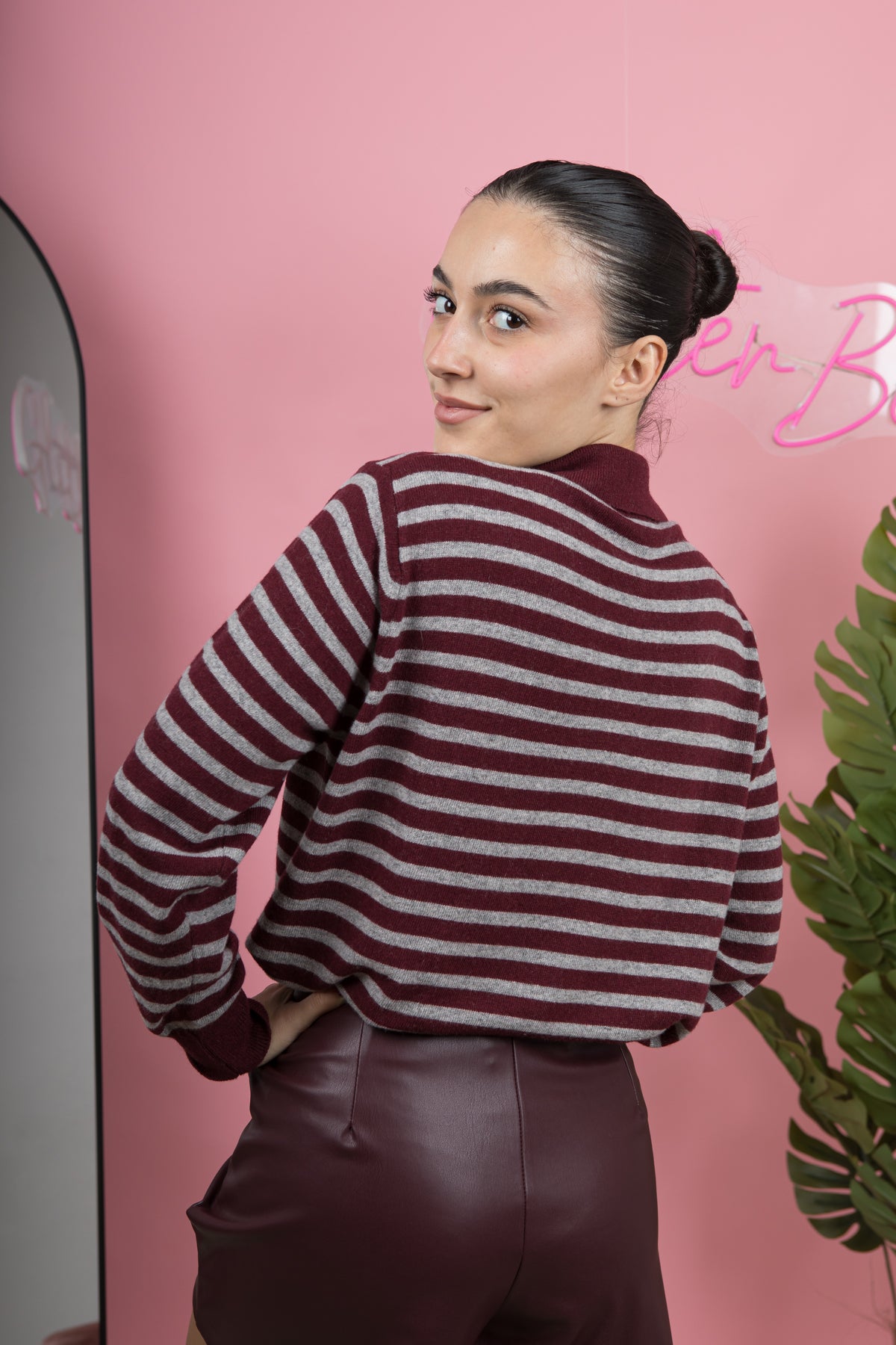 Maglioncino cashmere a righe