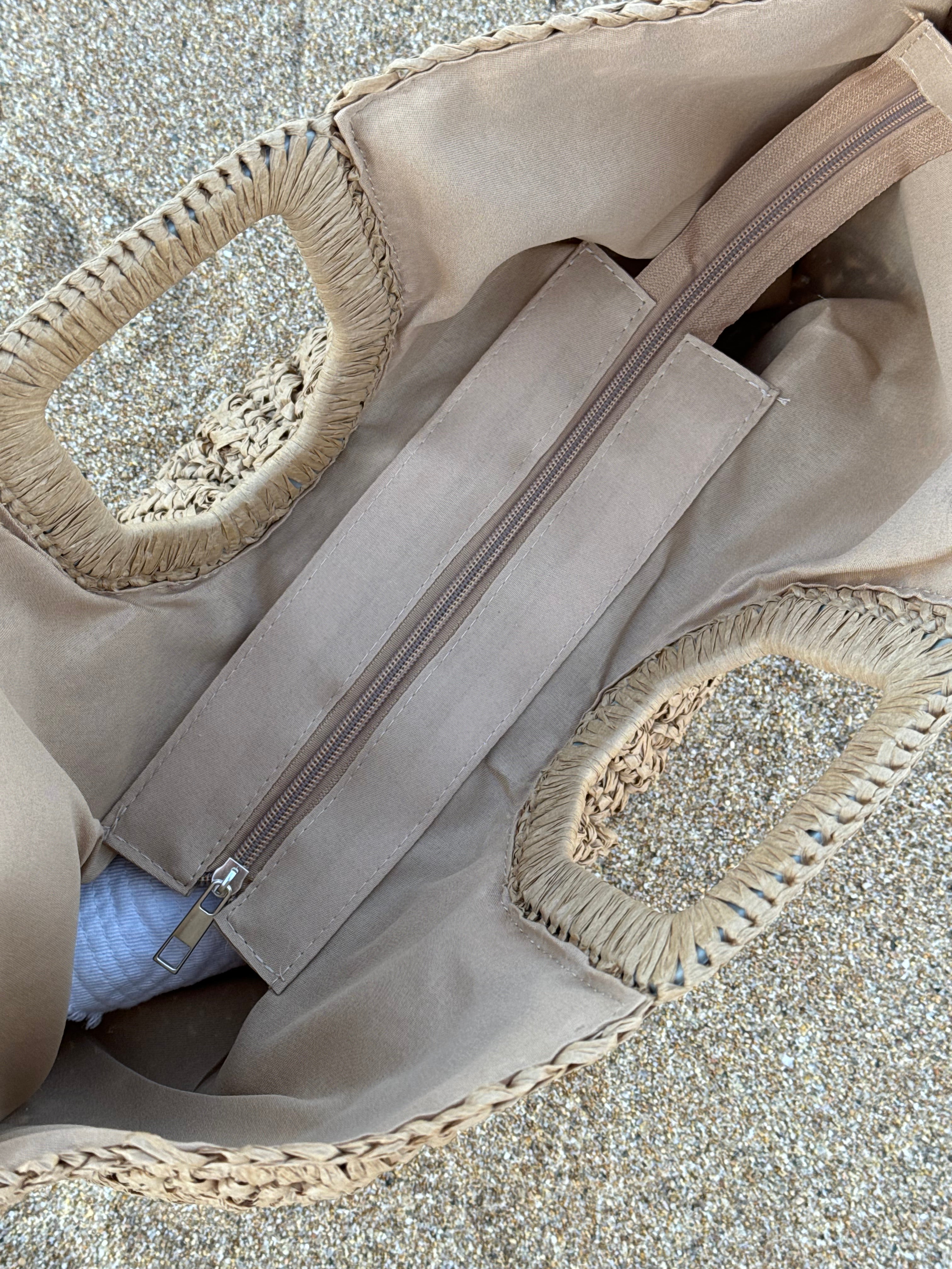 Borsa Mezza Luna con Manici Rigidi