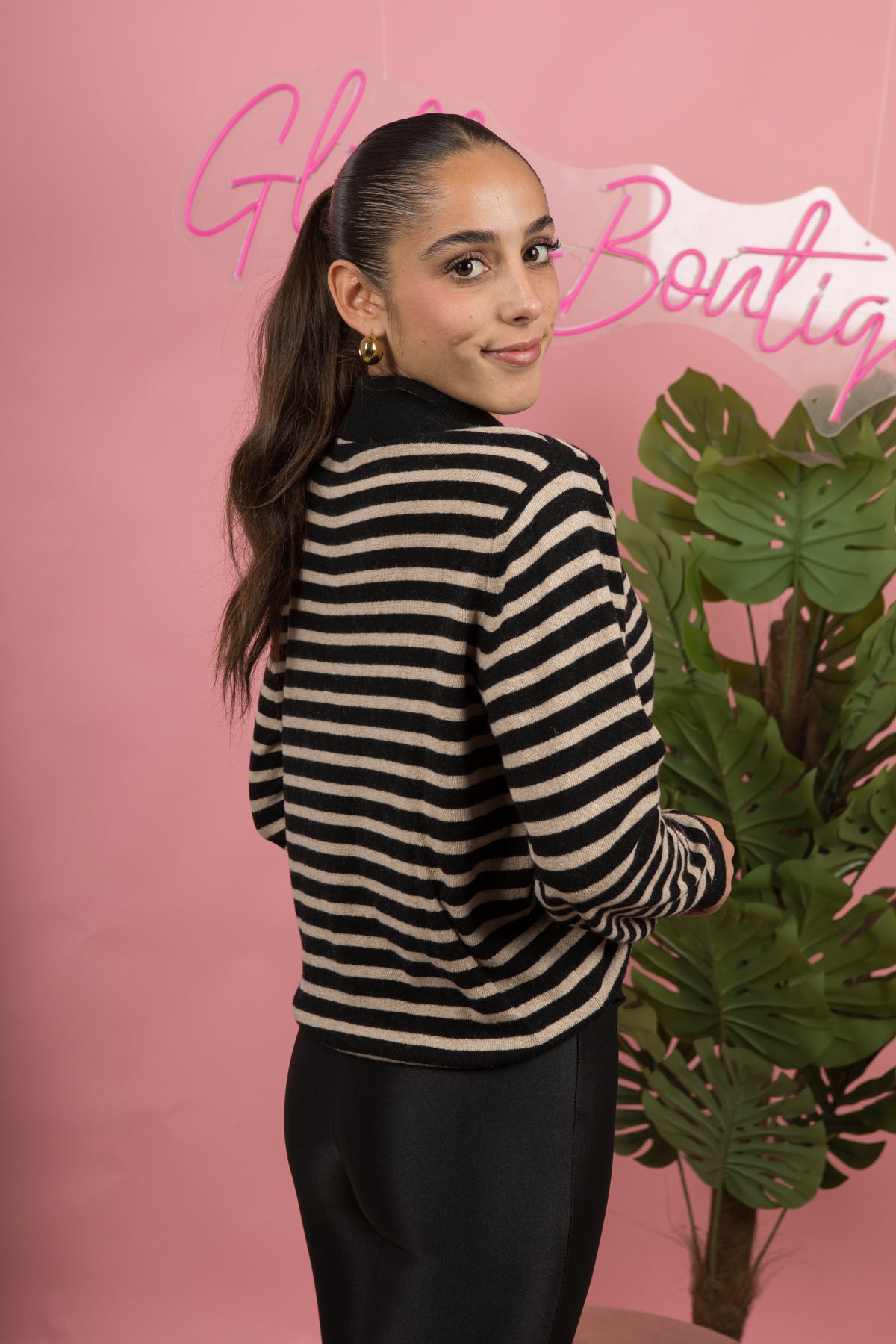 Maglioncino cashmere a righe