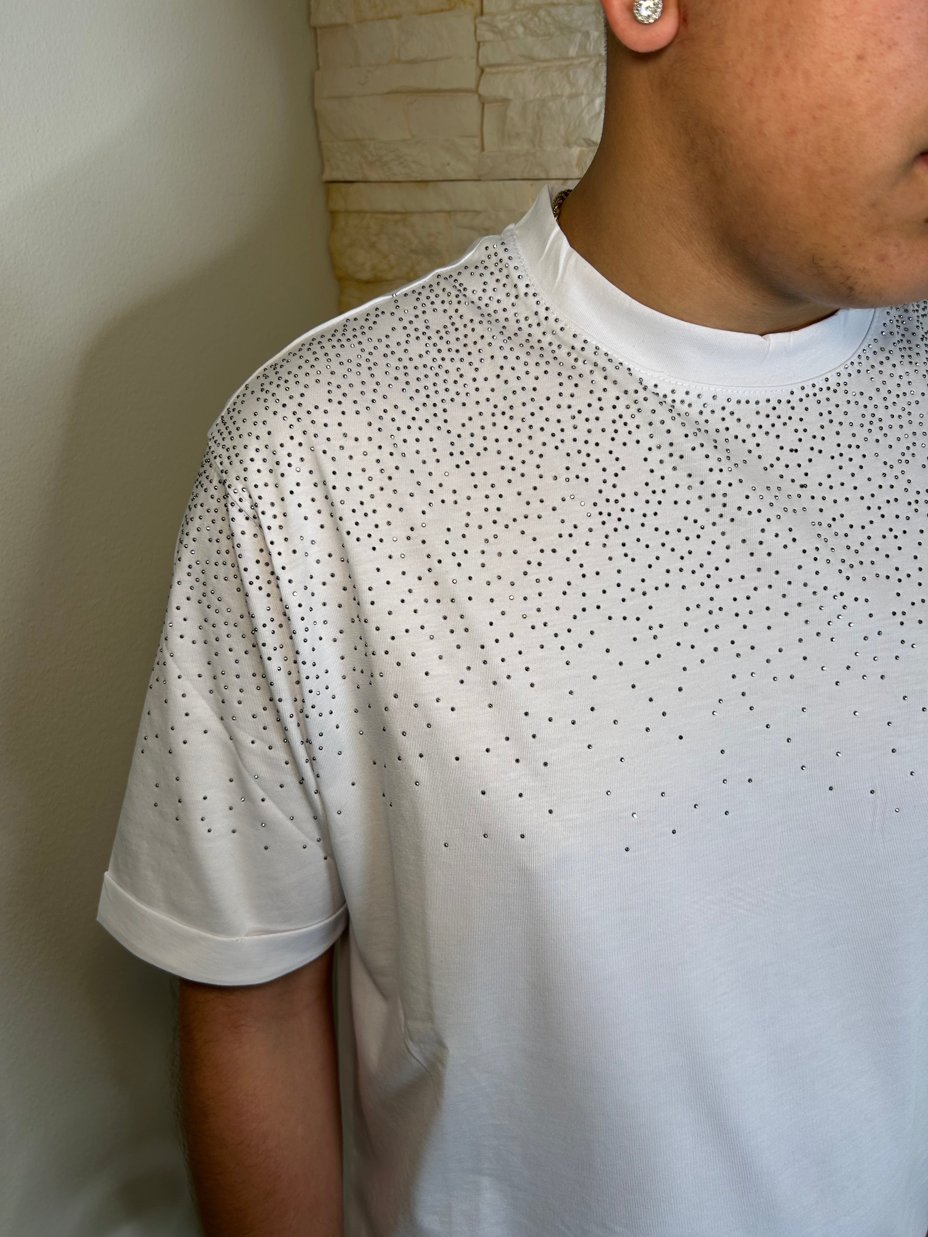 Maglia bianca Strass