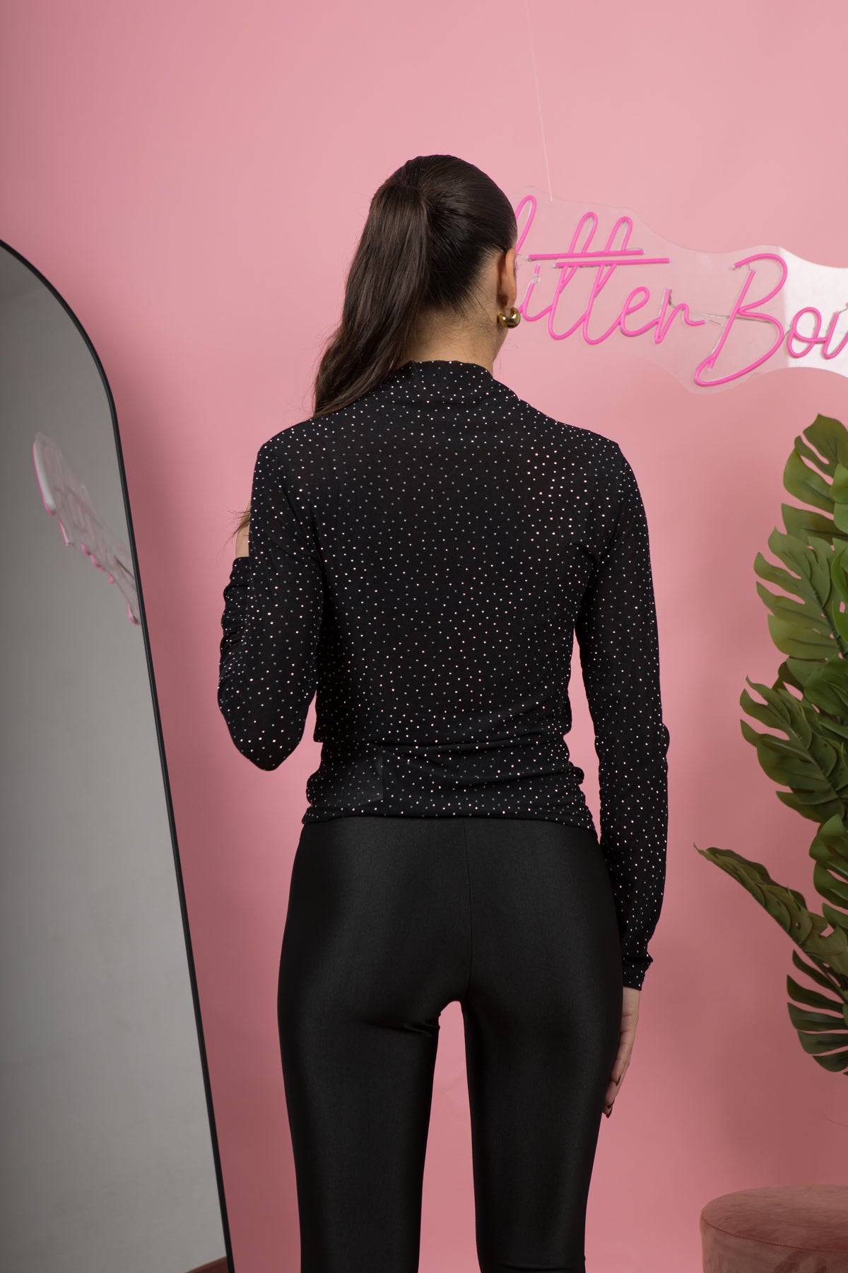 Maglia semitrasparente Glitter